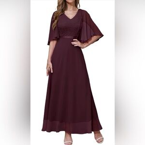 DRESSTELLS Formal 2025 Fall Bridesmaid Party Cocktail Evening Prom Lace Dress